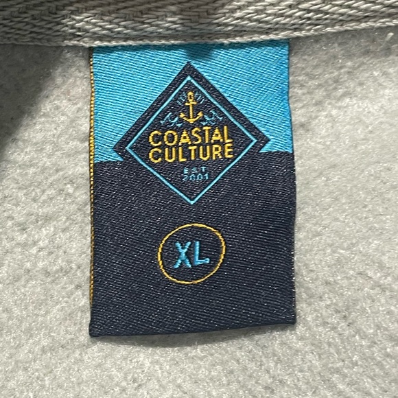 Coastal Culture army green longsleeve crop raw hem hooded sweatshirt extra large - Picture 9 of 11